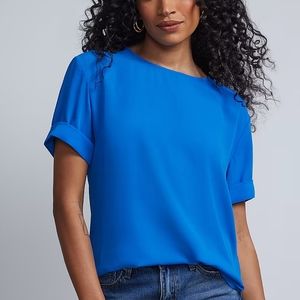 Blue NY&Co blouse, size L, NWT